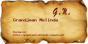 Grandjean Melinda névjegykártya
